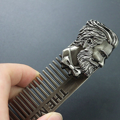 Fashion Stainless Steel Beard Comb Men Beard Comb