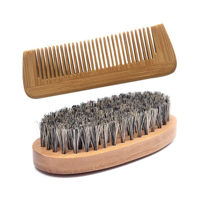 Natural Boar Bristle Beard Brush For Men