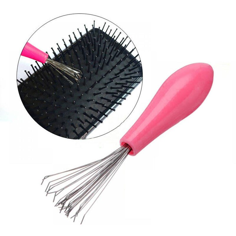 New Mini Hair Brush Combs Cleaner Embedded Cleaning Remover Handle