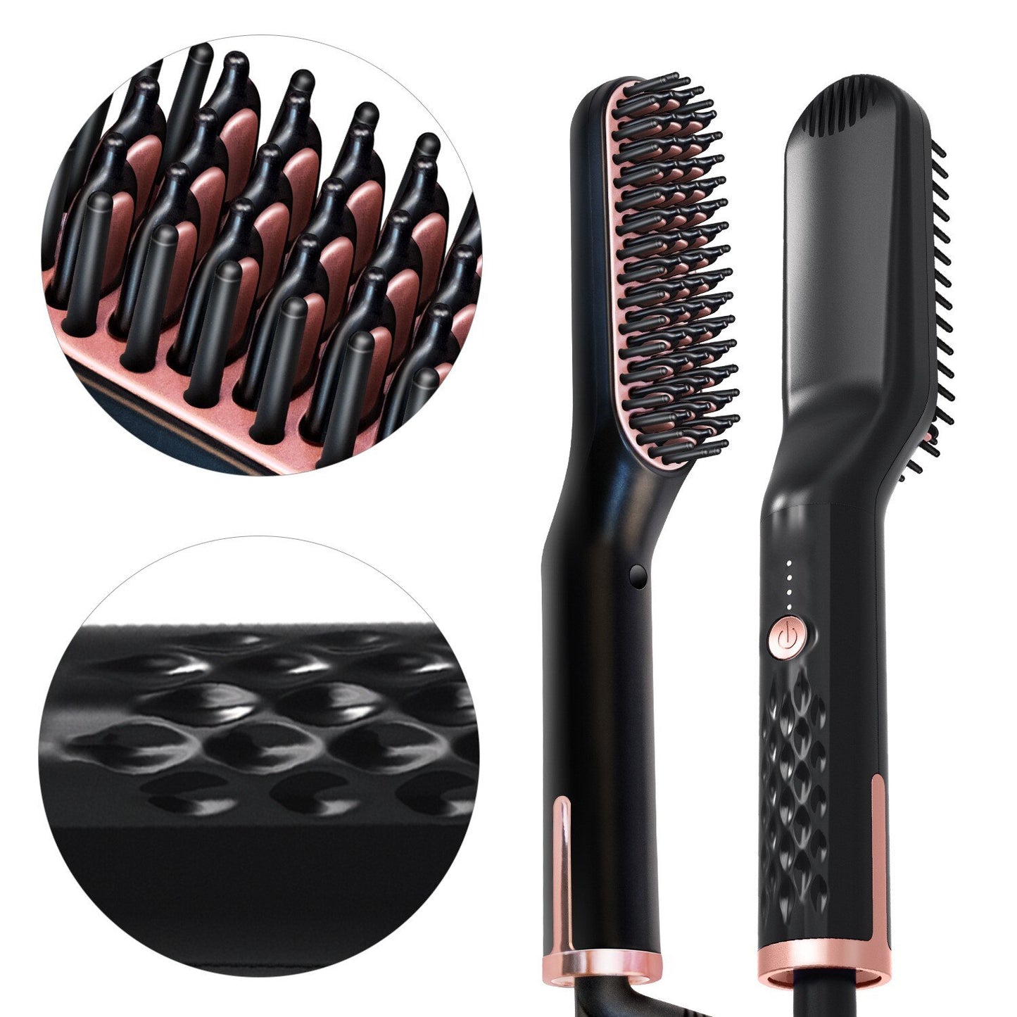 Men Beard Straightener Hot Heating Comb Electric Brush