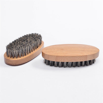 Natural Boar Bristle Beard Brush For Men Bamboo