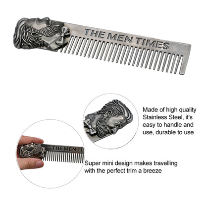 Men Beard Shaping Template Stainless Steel Beard Comb