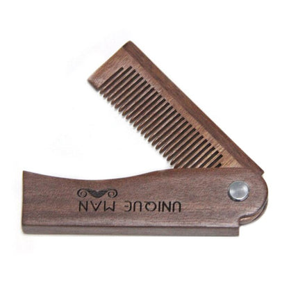 Folding Wood Beard Combs For Men