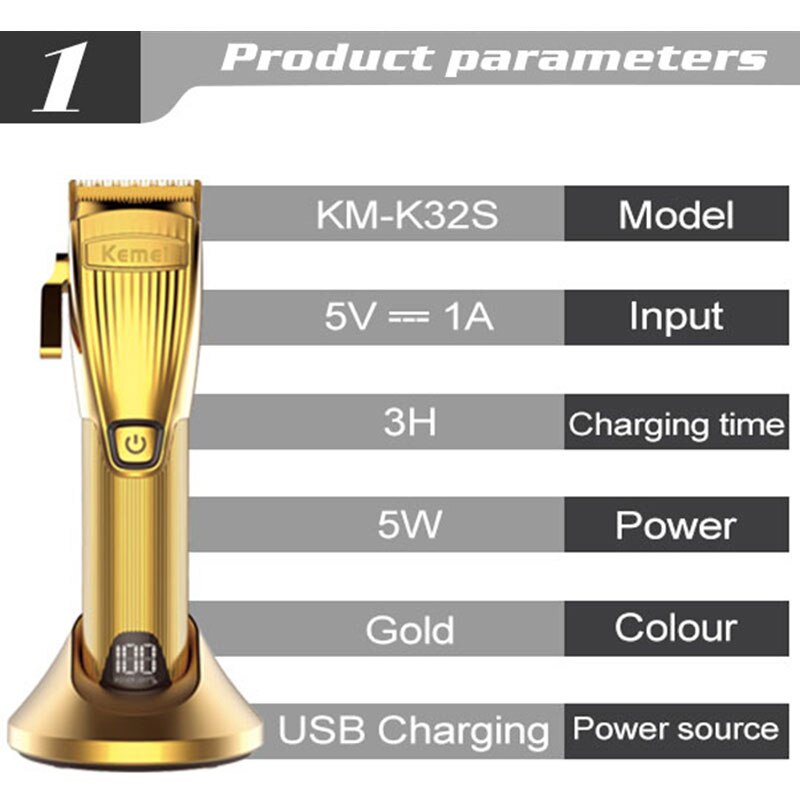 Professional Hair Trimmer For Men Grooming Electric Beard Trimmer