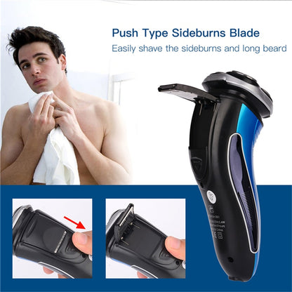 Rechargeable Electric Beard Trimmer 3D Triple