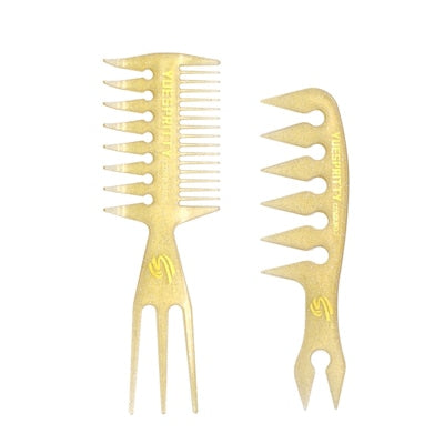 Retro oil head wide tooth comb