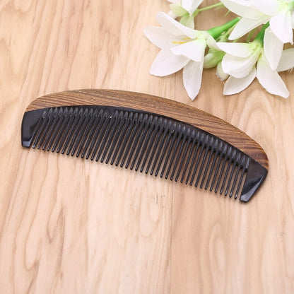 Natural Green Sandalwood Ox Horn Wood Comb