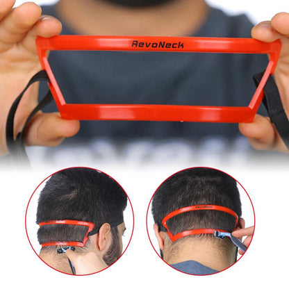 1piece Red Neck Shape Trim Ruler Men Beard Shaping