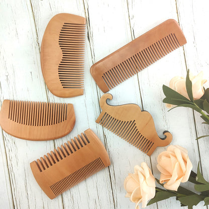 Natural Green Pear Wood Hair Brush Hair Comb