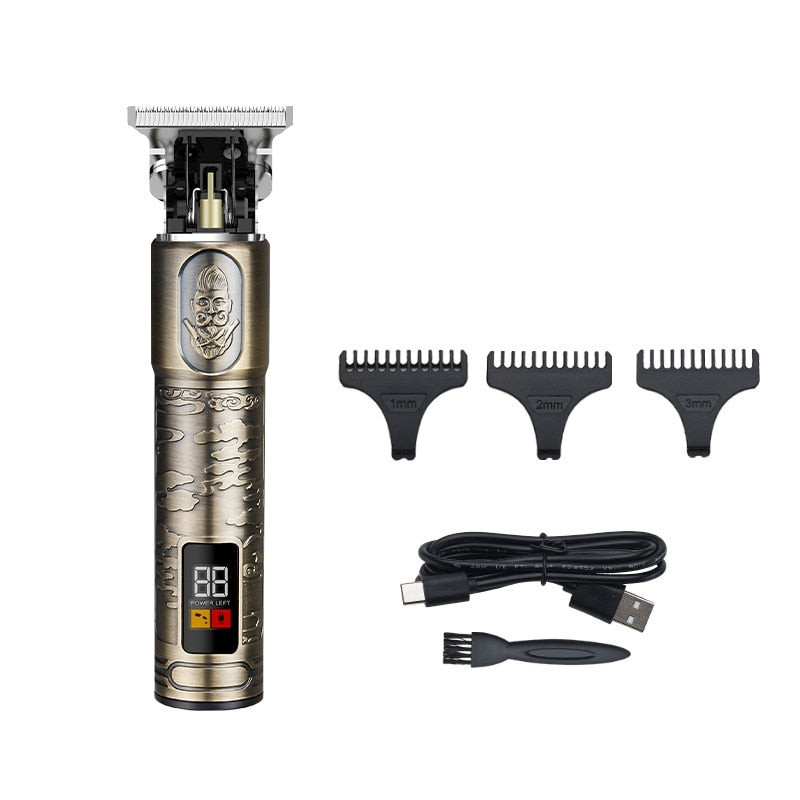 USB LCD Hair Trimmer Electric Clipper