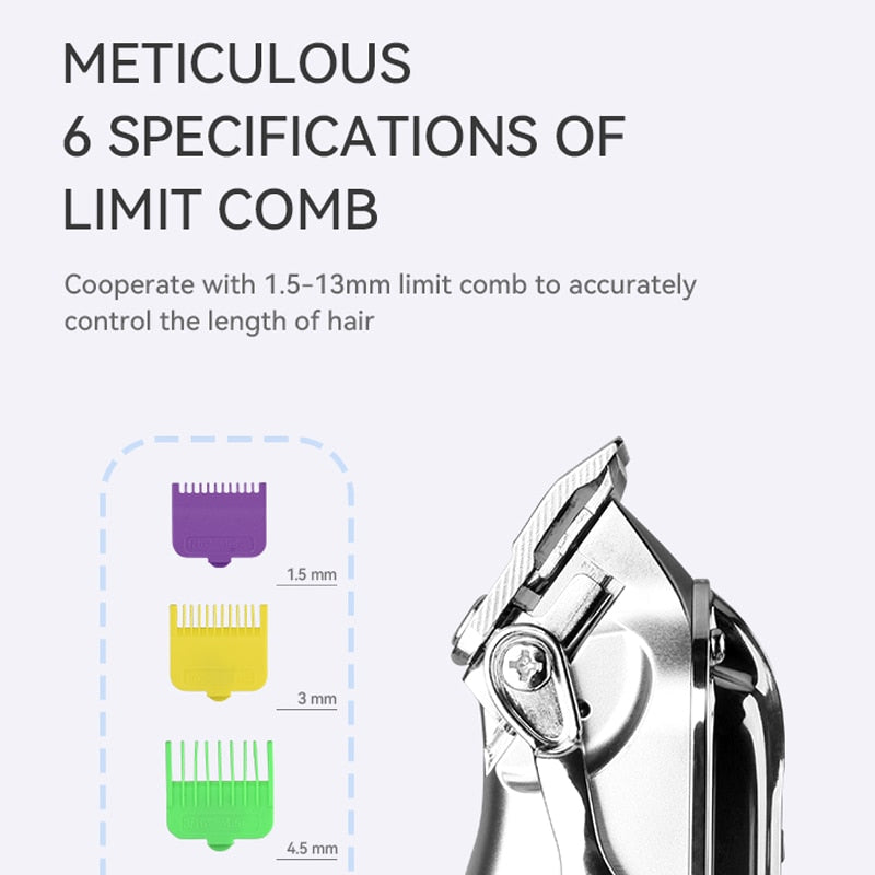 Electric metal housing hair clipper rechargeable