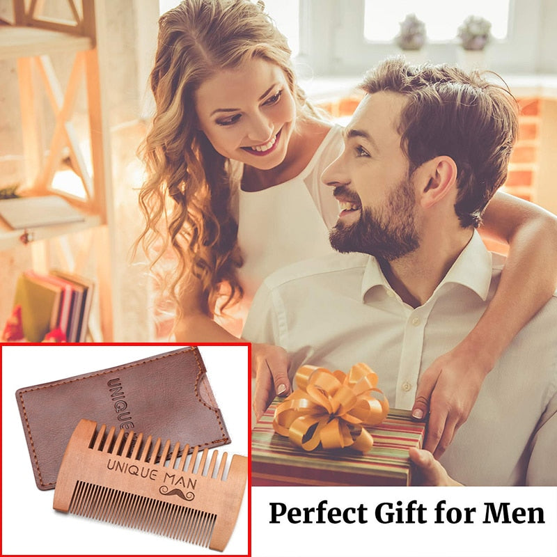 Beard Comb Kit Barba For Men Wooden Comb