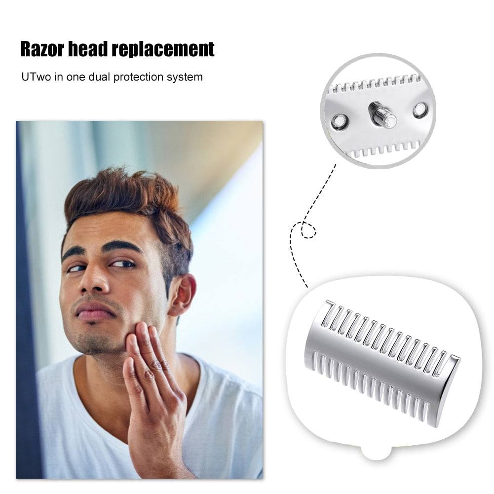 Long Handle Safety Razor Head Practical Cutting Head