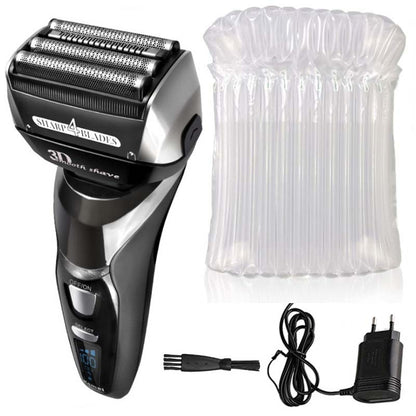 Wet Dry 3 Speed Rechargeable Electric Shaver For Men Beard Electric Razor