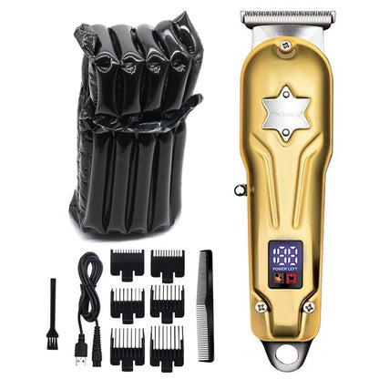 Full metal professional hair clipper combo kit barber