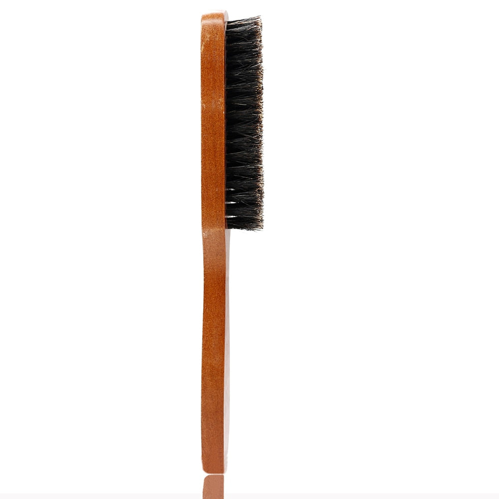 Portable Wood Handle Beard Brush Boar