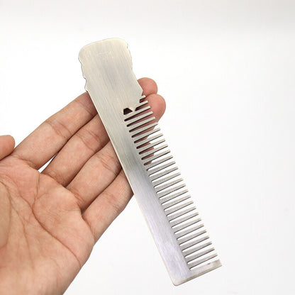 Senior Metal Beard Shaping Styling Template Comb