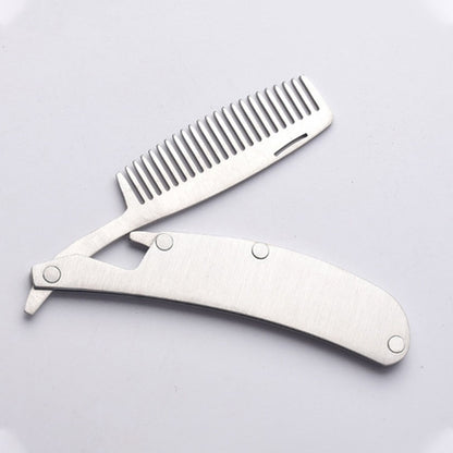 Man Grooming Stainless Steel Folding Comb Beard