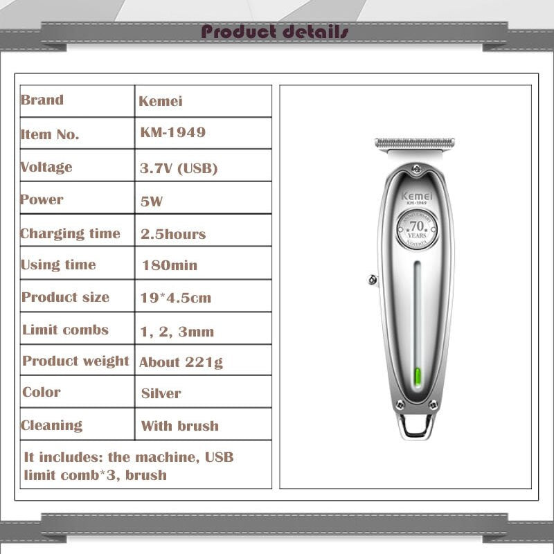 Hair Trimmer Professional Clipper