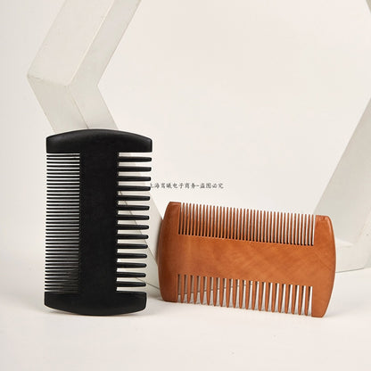 Fashion Anti Static Wooden Black Beard Comb Wood