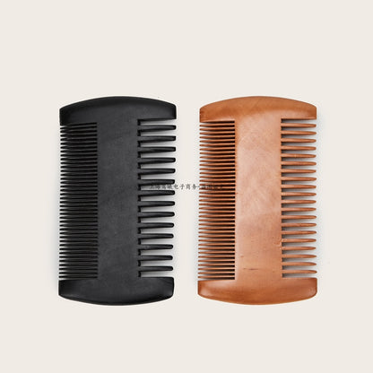 Fashion Anti Static Wooden Black Beard Comb Wood