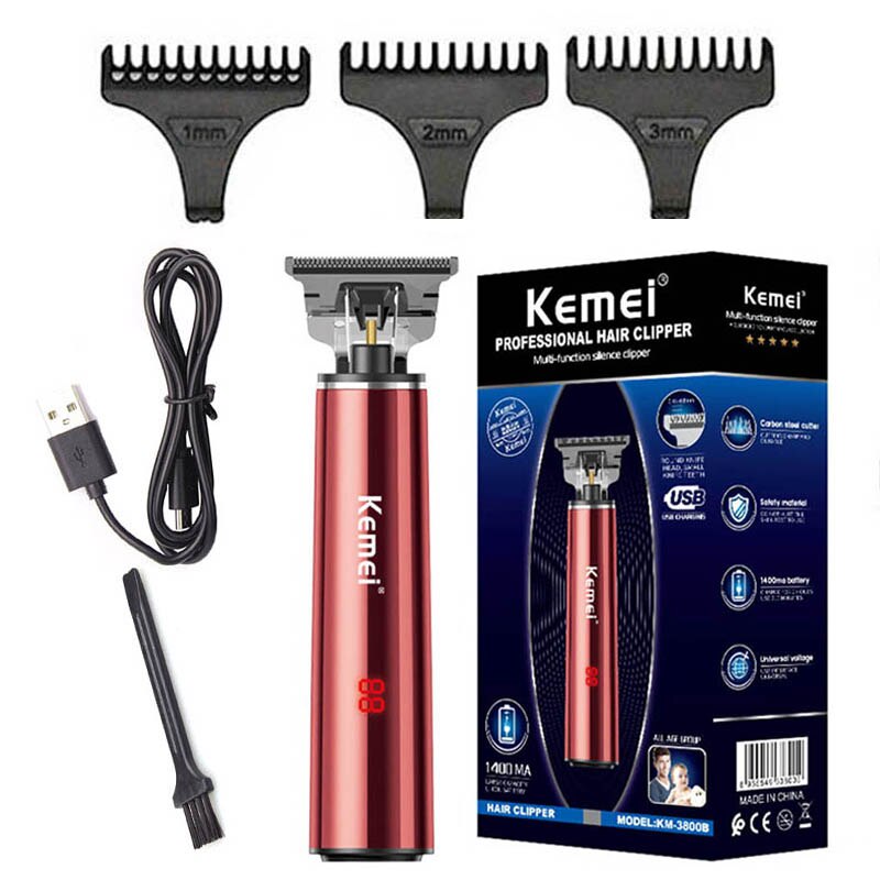 LCD display powerful kemei hair trimmer