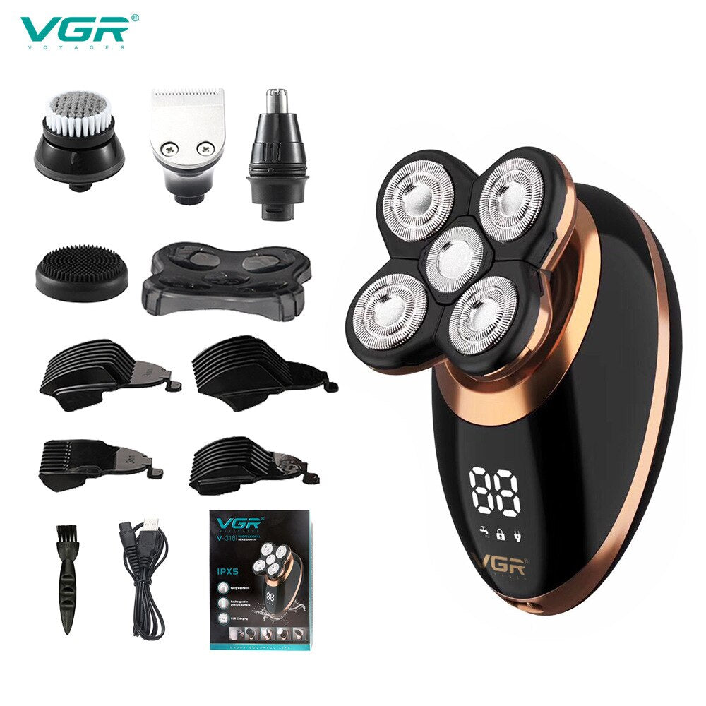 316 Electric Shaver 5 in 1 Washable Beard Hair Trimmer