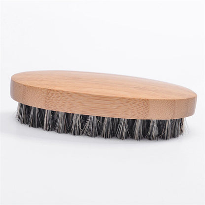 Natural Boar Bristle Beard Brush For Men Bamboo