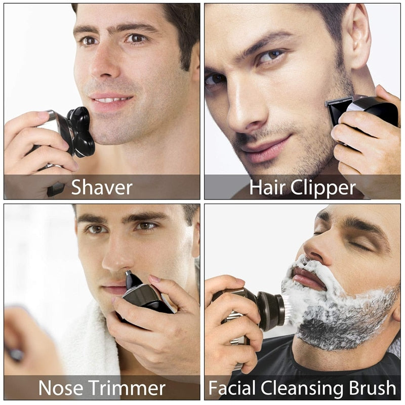 Grooming kit wet dry electric shaver