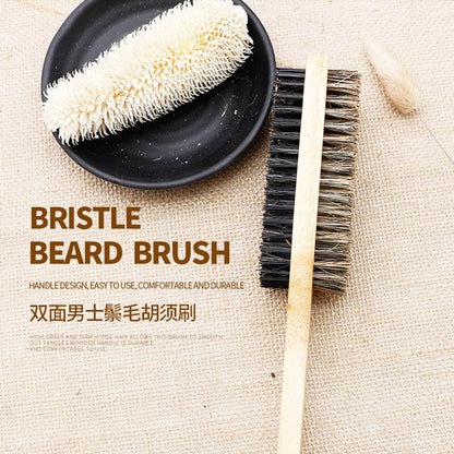 Natural Wooden Wave Brush for Beard