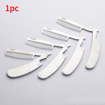 Man Grooming Stainless Steel Folding Comb Beard