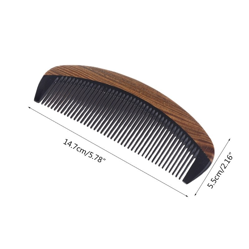 Natural Green Sandalwood Ox Horn Wood Comb