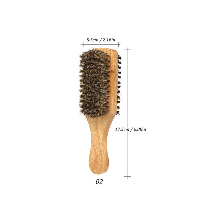 Natural Wooden Wave Brush for Beard