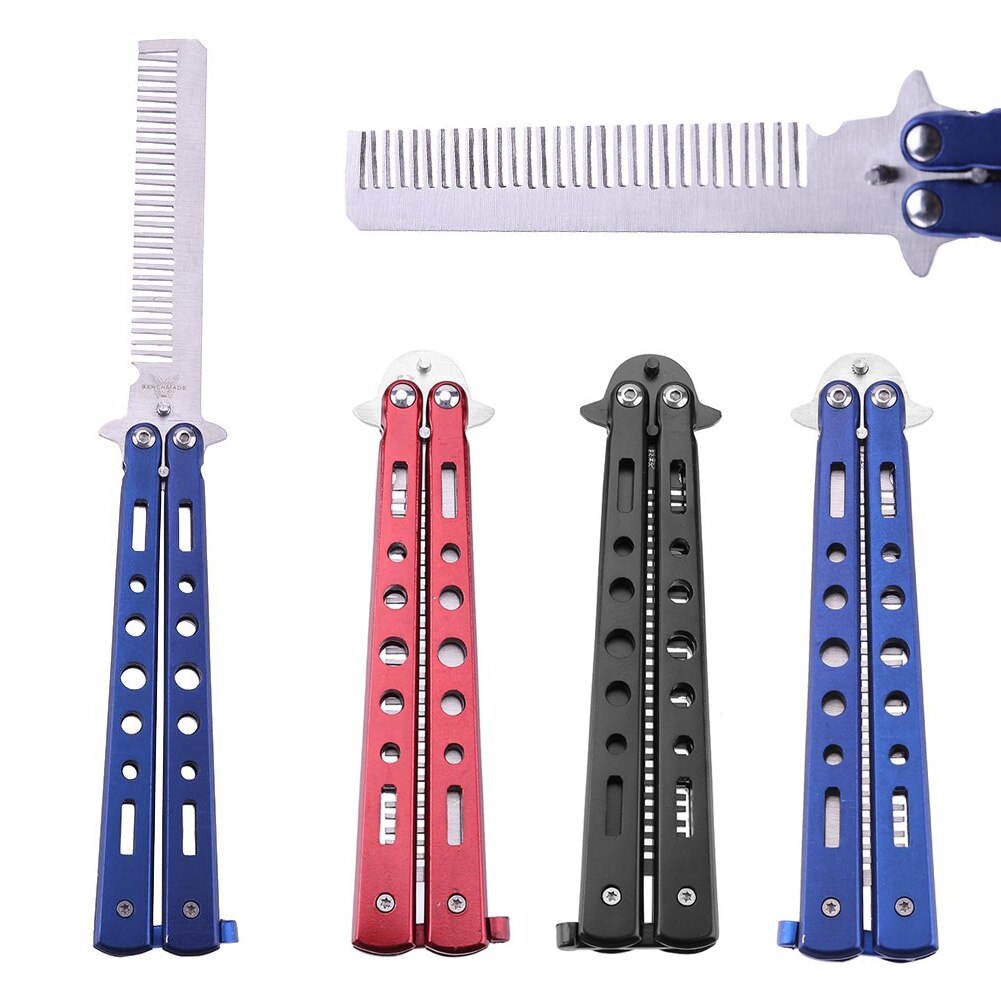 Best Seller Foldable Butterfly Comb Stainless Steel Practice Training Butterfly Comb