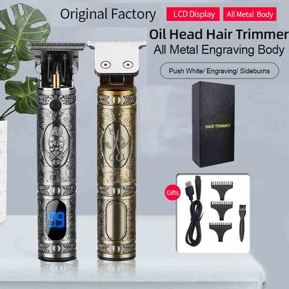 USB LCD Hair Trimmer Electric Clipper