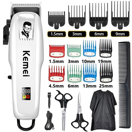 Electric Hair Clipper Hair Cut Wireless Trimmer Men Professional Clipper