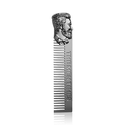 Metal Men Beard Comb Portable Men Oil Head Beard Comb