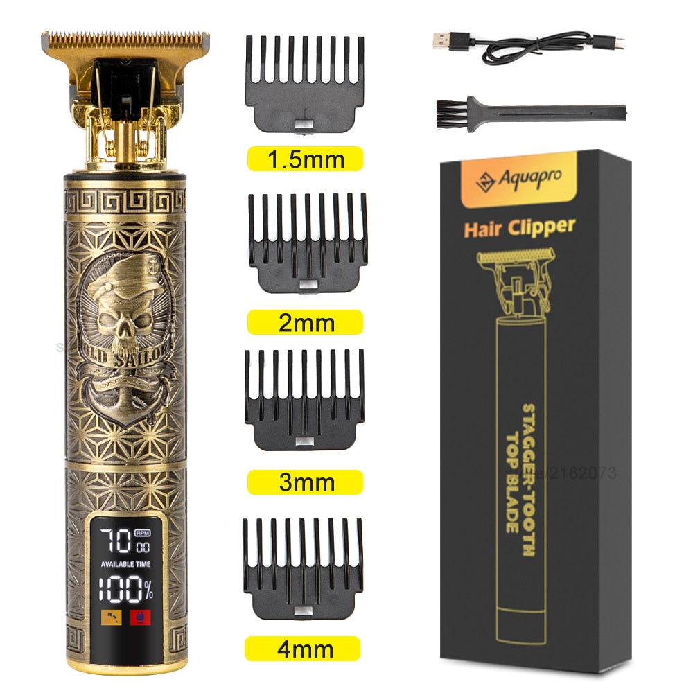 LCD Hair Clippers Professional Cutting