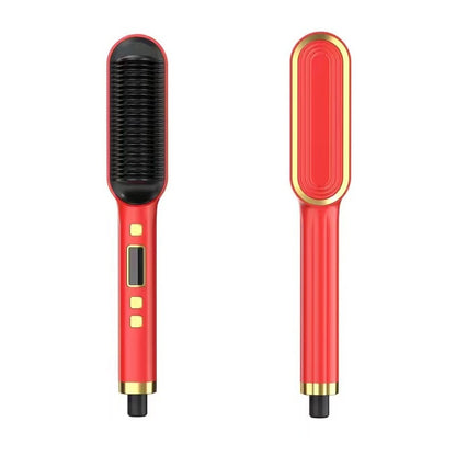 Hair Straightener Men Beard Comb Ceramic Hair Curler Brush Hair Comb Curling Hair Iron Hair Brush