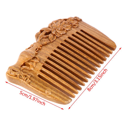 Pocket Comb Natural Peach Wood Small Comb