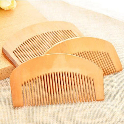 Natural Peach Wood Comb Close Teeth Anti-static