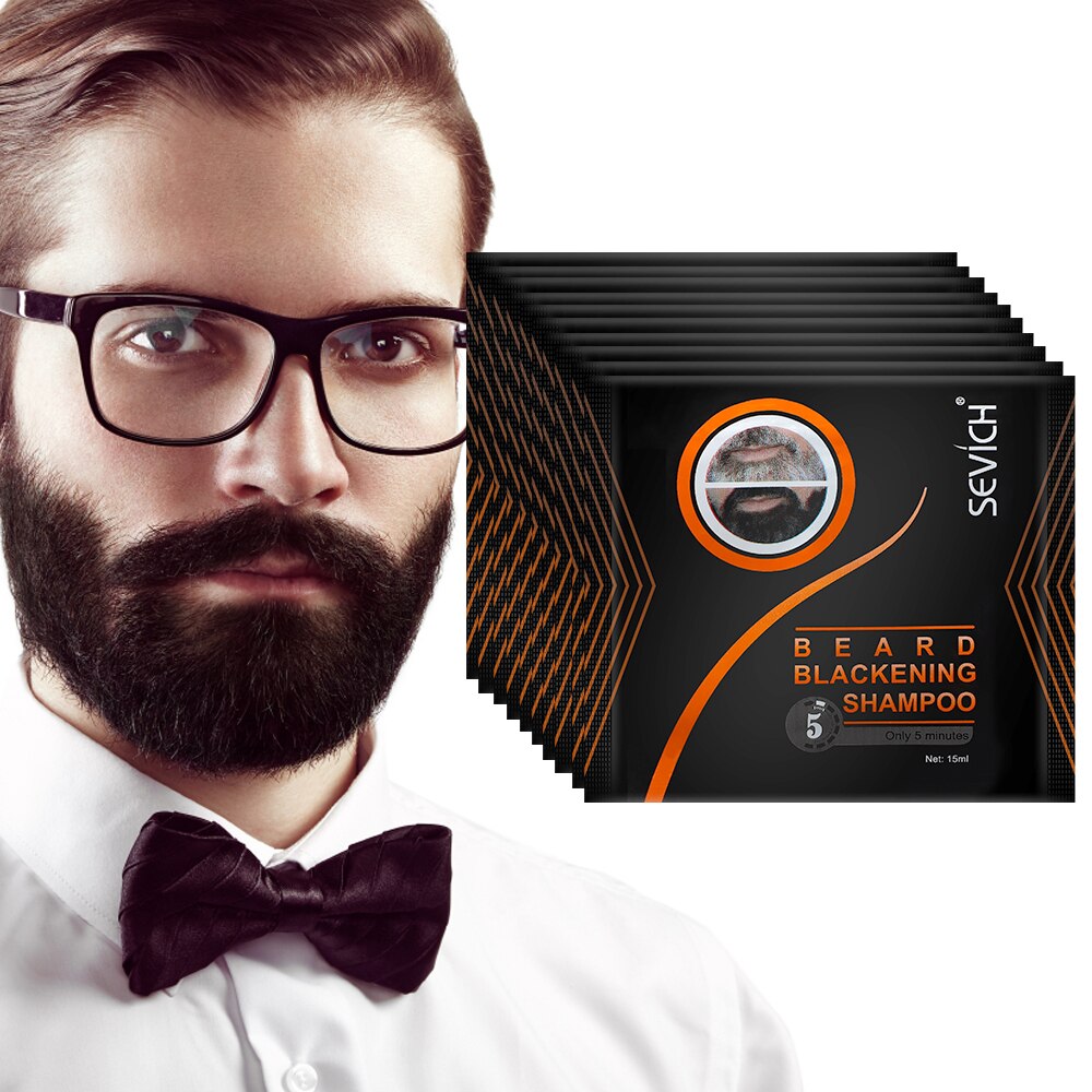 Beard Coloring 10 pieces 5 Minutes Men Efficient Blackening Beard