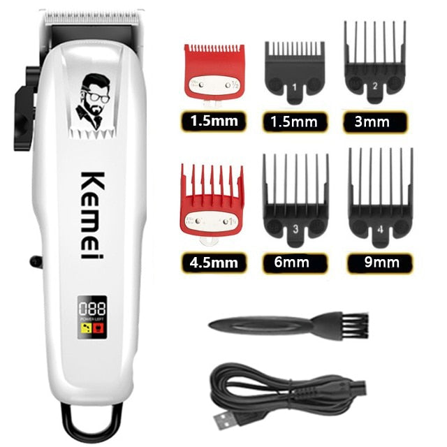 Kemei Electric Hair Clipper Hair Cut Wireless Trimmer