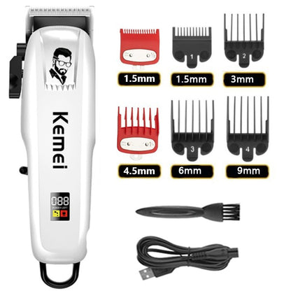 Kemei Electric Hair Clipper Hair Cut Wireless Trimmer