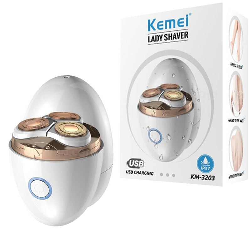 Original Kemei 3D Electric Shaver Facial Full Body Hair Remover