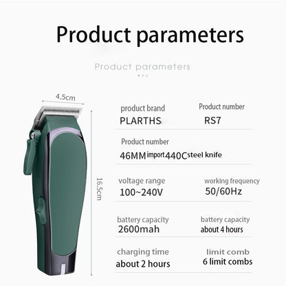 Rechargeable hair clipper for men grooming kit