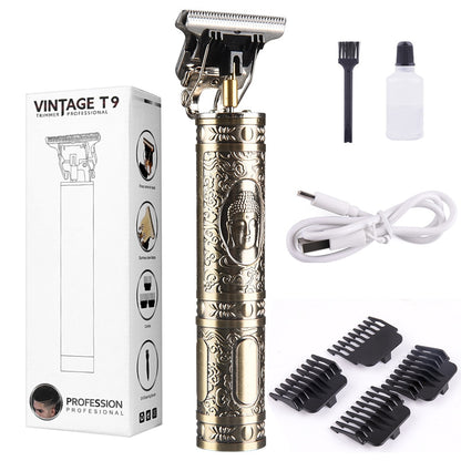 Men Barber Retro T9 Hair Trimmer Professional Razor Trimmer Wireless