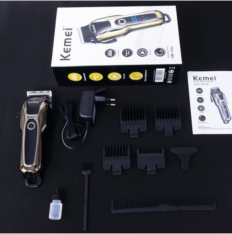 Professional Hair Clipper Rechargeable Trimmer Men Electric Cutter Cordless