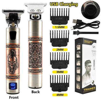 Electric Hair Clipper Man LCD 0mm Shaver Trimmer For Men Barber Professional Beard Hair Cutting