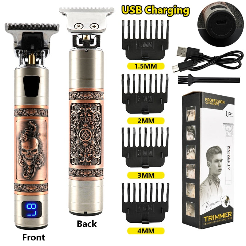 Electric Hair Clipper Man LCD 0mm Shaver Trimmer